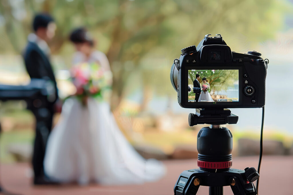 Bride and groom first dance captured on videography